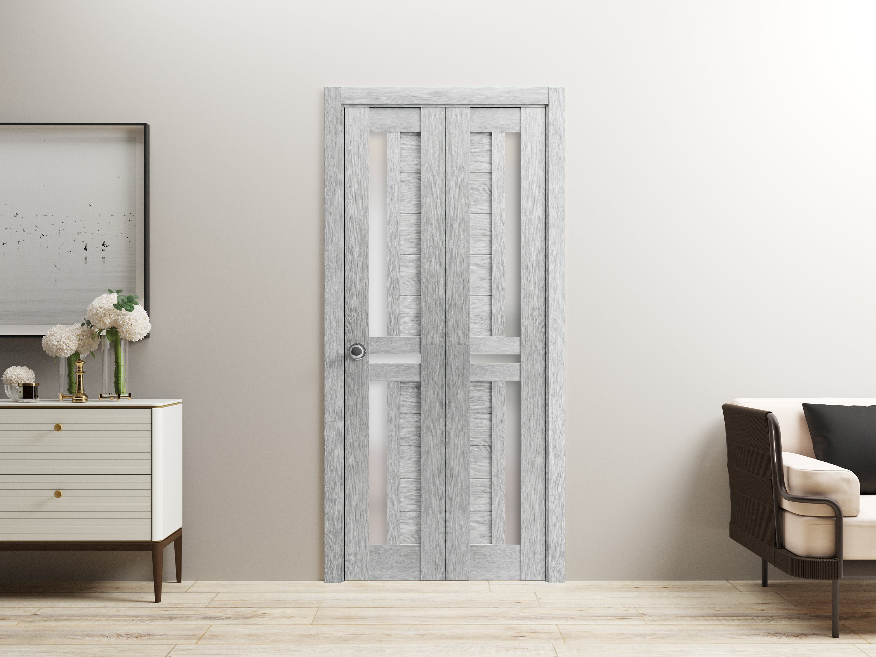 SARTODOORS VEREGIO7288BF WS 4884 Sliding Closet Bi Fold Doors 48 x 84I